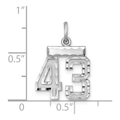 Sterling Silver Number 43 Pendant – view 2