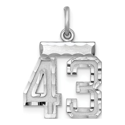 Sterling Silver Number 43 Pendant