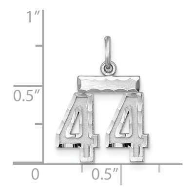 Sterling Silver Number 44 Charm – view 3