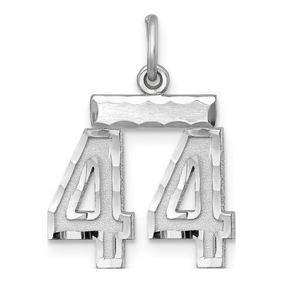 Sterling Silver Number 44 Charm