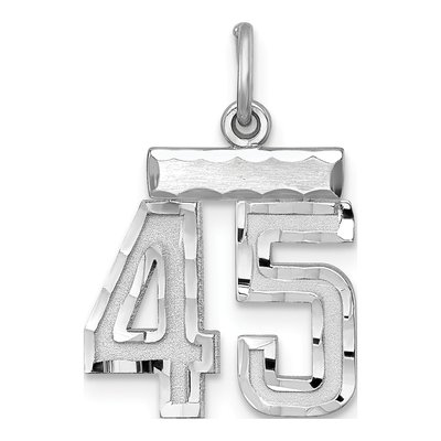 Sterling Silver Number 45 Charm