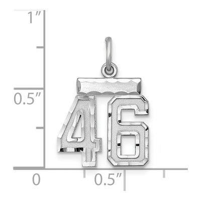 Sterling Silver Number 46 Charm – view 2