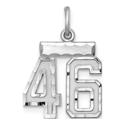 Sterling Silver Number 46 Charm