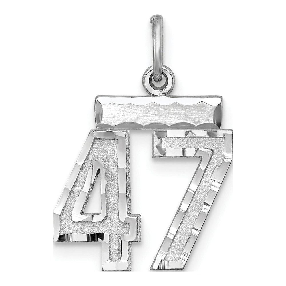 Sterling Silver Number 47 Charm