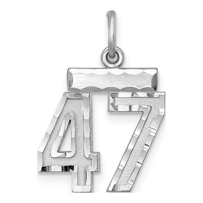 Sterling Silver Number 47 Charm