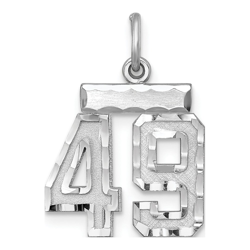Sterling Silver Number 49 Charm