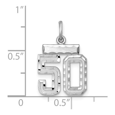 Sterling Silver Number 50 Charm – view 4