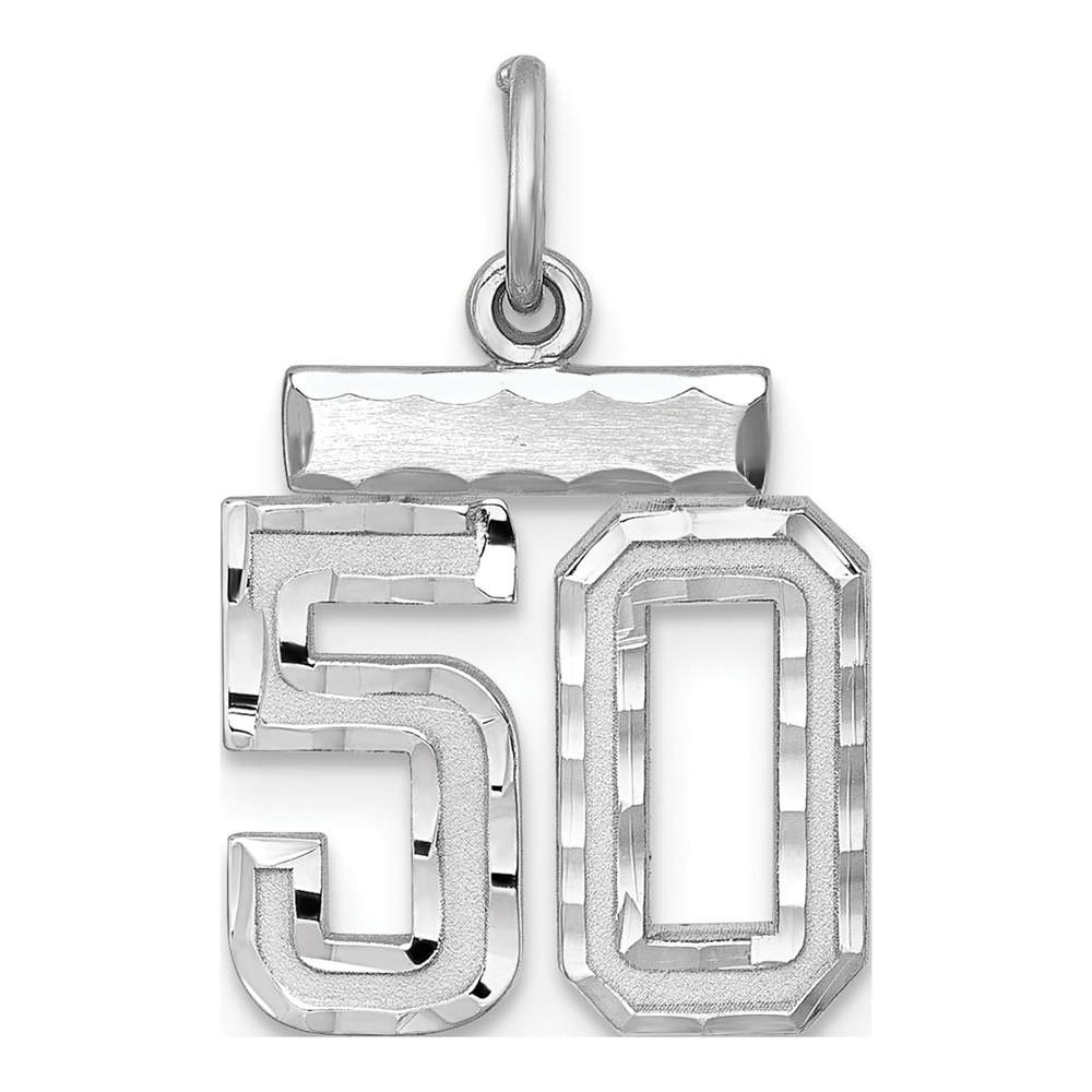 Sterling Silver Number 50 Charm