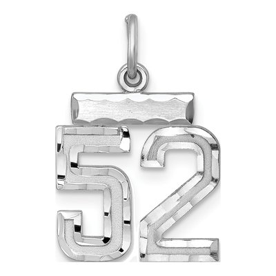 Sterling Silver Number 52 Charm