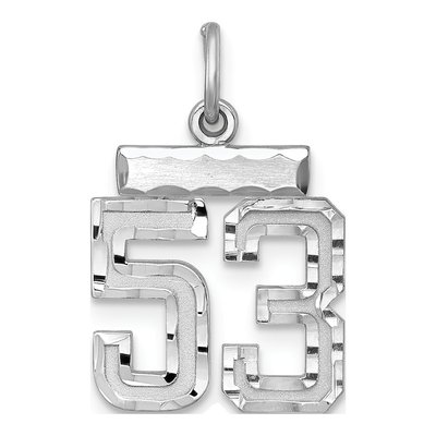 Sterling Silver Number 53 Pendant