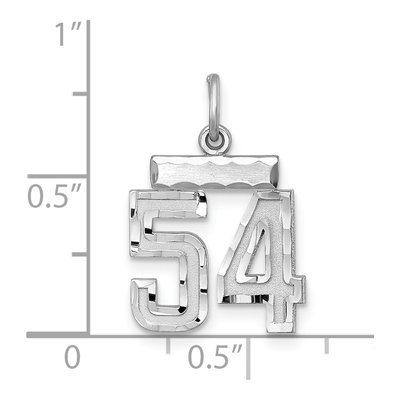 Sterling Silver Number 54 Charm – view 2