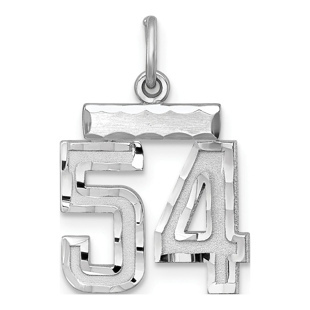 Sterling Silver Number 54 Charm
