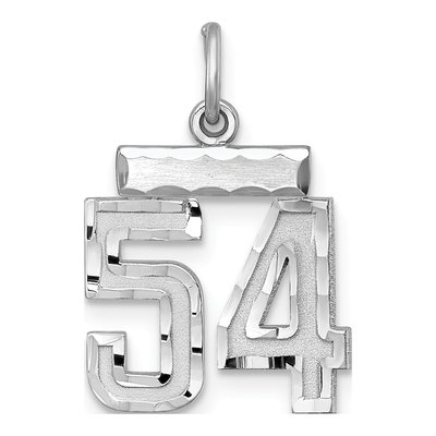 Sterling Silver Number 54 Charm