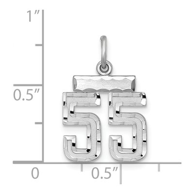 Sterling Silver Number 55 Charm – view 4