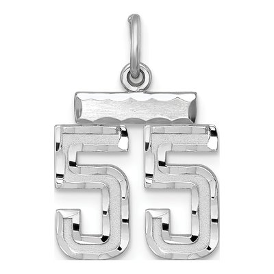 Sterling Silver Number 55 Charm