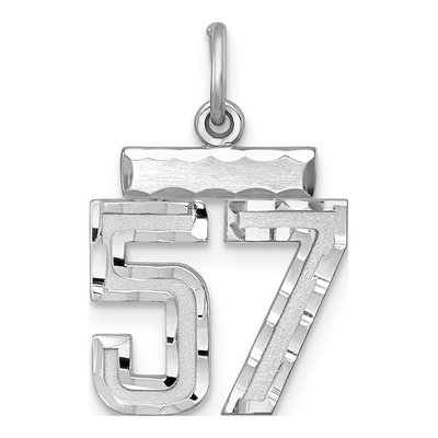 Sterling Silver Number 57 Charm