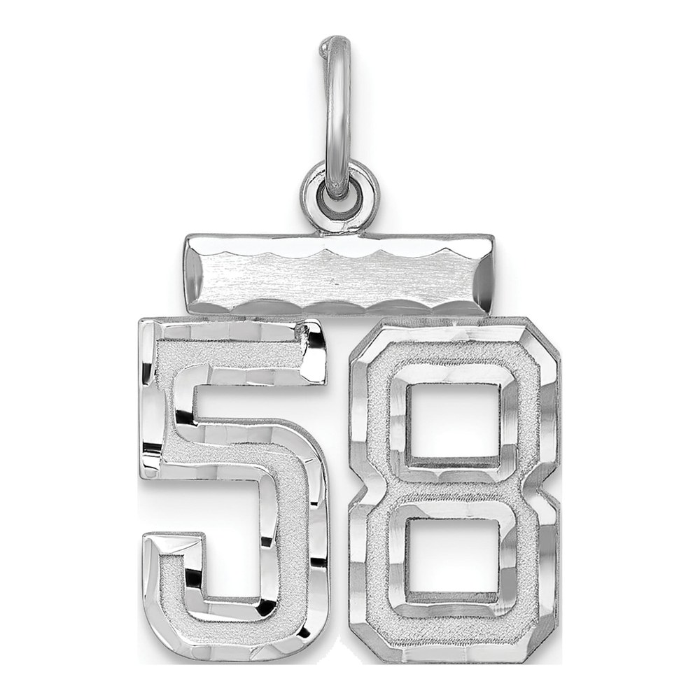 Sterling Silver Number 58 Charm