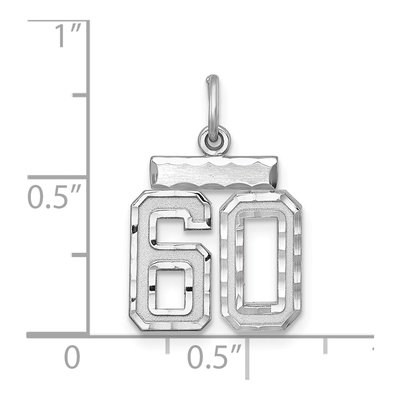 Sterling Silver Number 60 Pendant – view 4