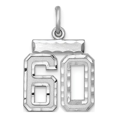 Sterling Silver Number 60 Pendant