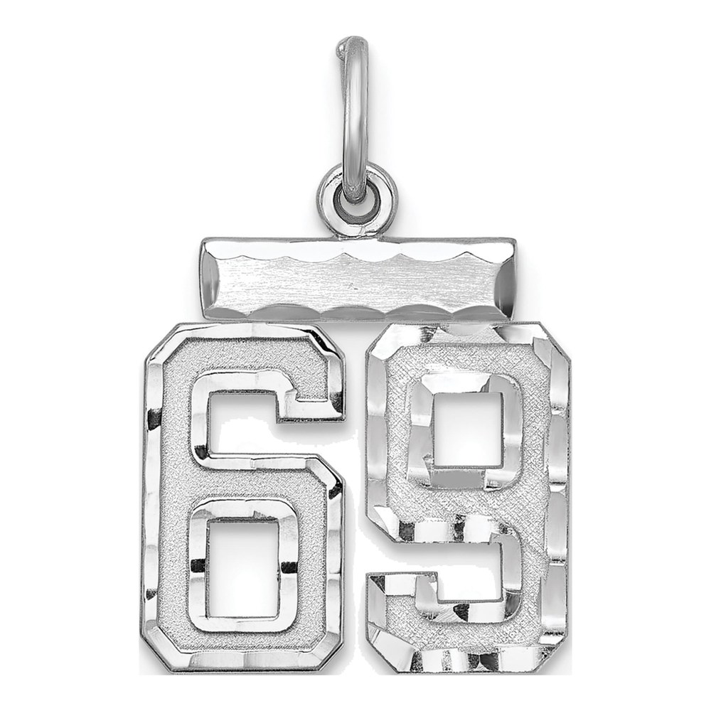Sterling Silver Number 69 Charm