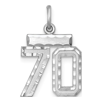 Sterling Silver Number 70 Charm