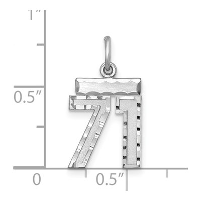 Sterling Silver Number 71 Pendant – view 2