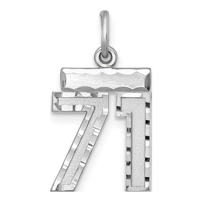 Sterling Silver Number 71 Pendant