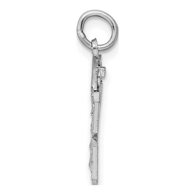 Sterling Silver Diamond-Cut Number 73 Charm – view 3