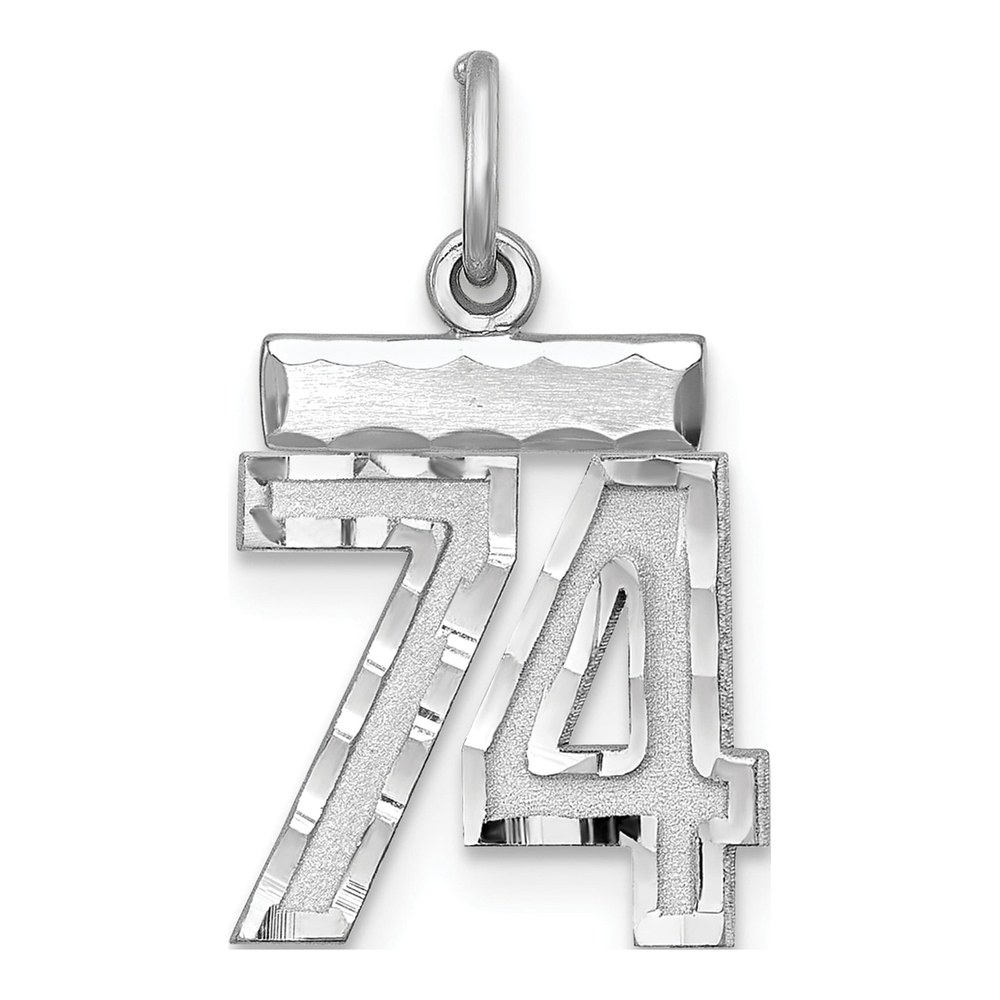 Sterling Silver Number 74 Charm
