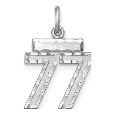 Sterling Silver Number 77 Charm