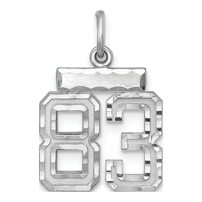 Sterling Silver Number 83 Charm
