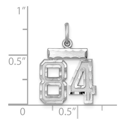 Sterling Silver Number 84 Charm – view 2