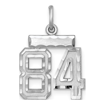 Sterling Silver Number 84 Charm