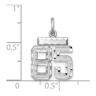 Sterling Silver Number 85 Charm – view 2