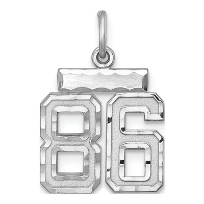 Sterling Silver Number 86 Charm