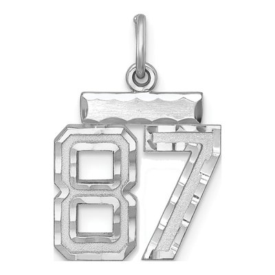 Sterling Silver Number 87 Charm