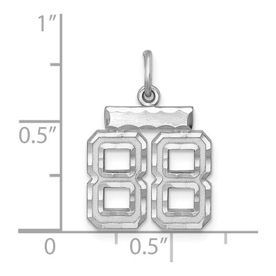 Sterling Silver Number 88 Charm – view 4