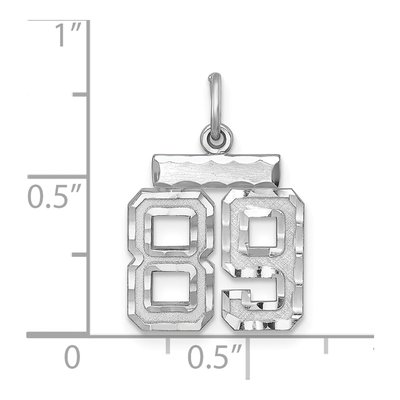 Sterling Silver Number 89 Charm – view 2