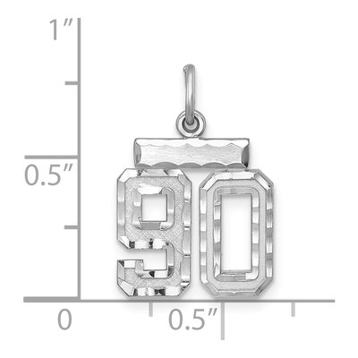 Sterling Silver Number 90 Charm – view 2