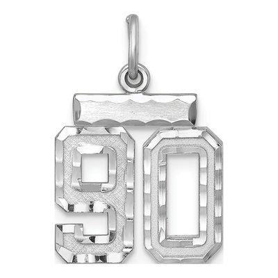 Sterling Silver Number 90 Charm