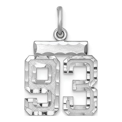 Sterling Silver Number 93 Charm