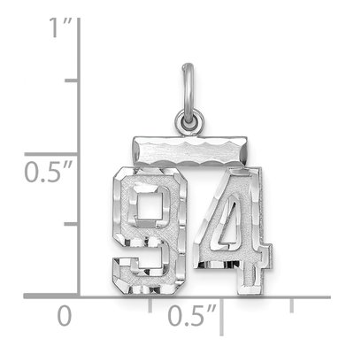 Sterling Silver Number 94 Charm – view 2
