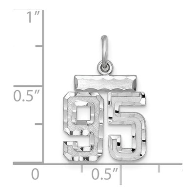 Sterling Silver Number 95 Charm – view 2