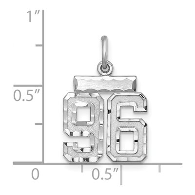 Sterling Silver Number 96 Pendant – view 2