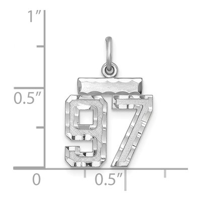 Sterling Silver Number 97 Charm – view 2