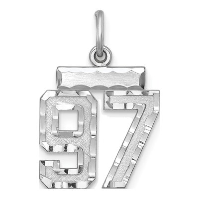 Sterling Silver Number 97 Charm