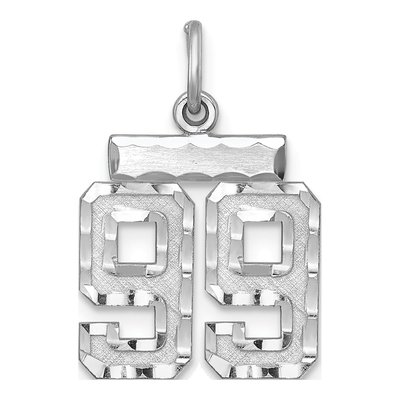 Sterling Silver Number 99 Charm