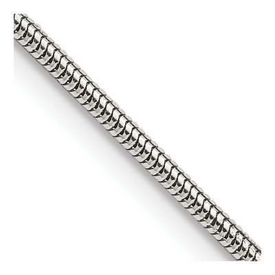 Sterling Silver 1.6mm Round Snake Chain