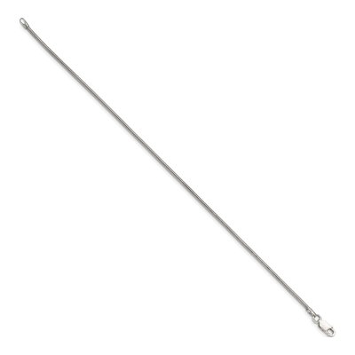 Sterling Silver 1.6mm Round Snake Chain Bracelet – view 2