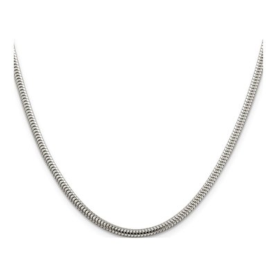 Sterling Silver 3mm Round Snake Chain – view 2